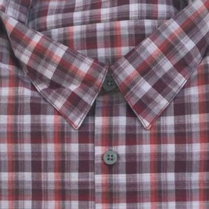 NWOT! John Varvatos Burgundy Plaid Cotton Button Down